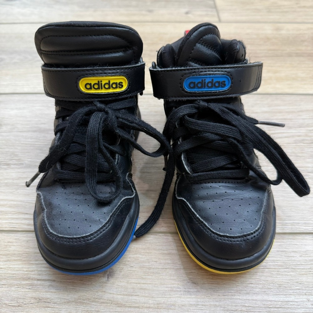 adidas Black Sneakers with Blue, Red and Yellow Accents. Size 12 (Toddler) - Picture 3 of 12